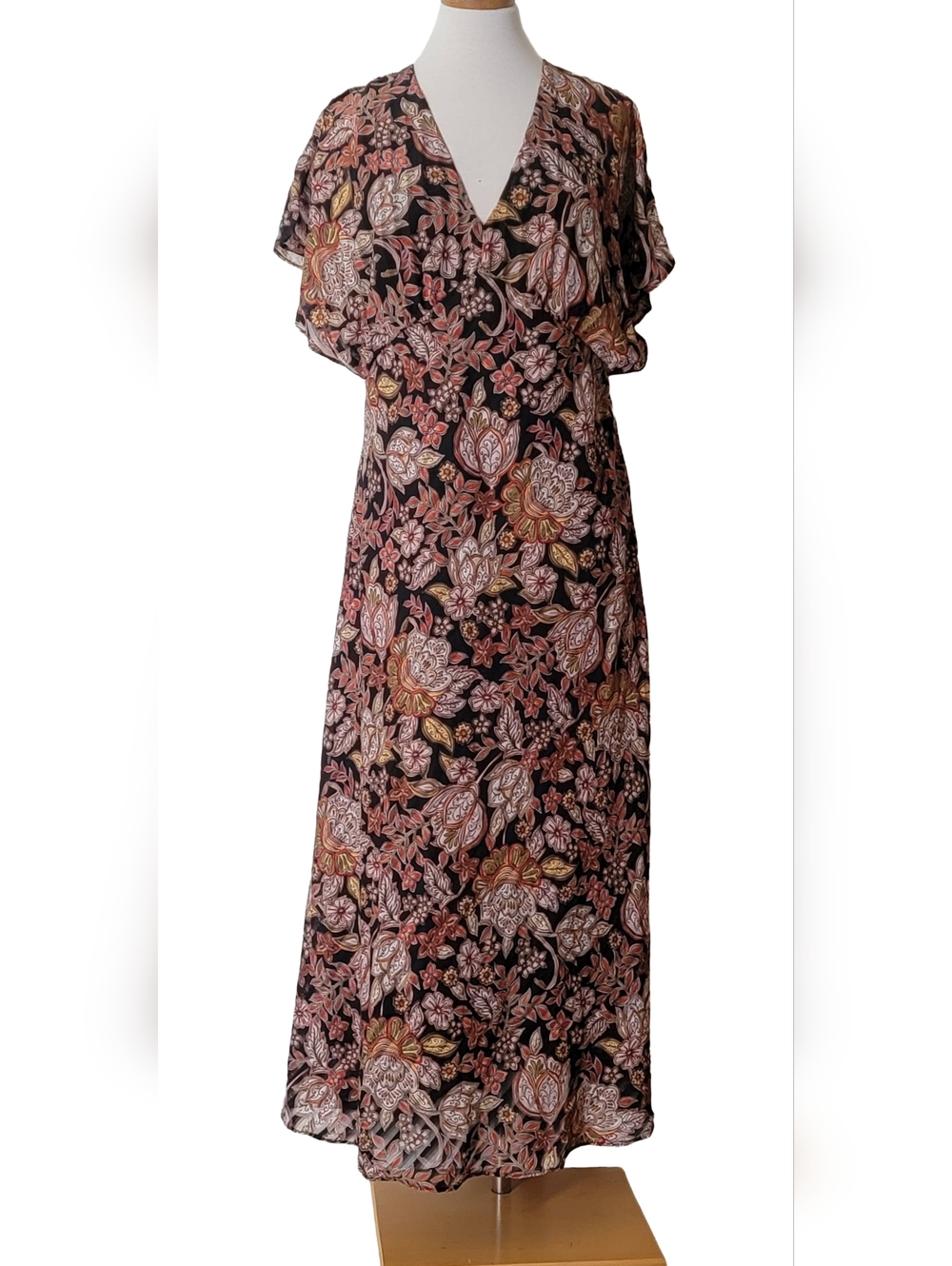 Zarr Collections Floral Bohemian Aline Zip Dress
